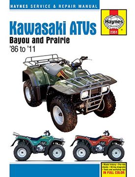 portada Kawasaki Bayou & Prarie ATVs: 1986 - 2011 (Haynes Service & Repair Manual)