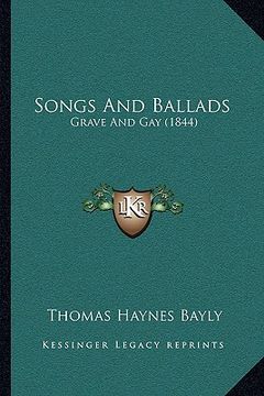 portada songs and ballads: grave and gay (1844) (in English)