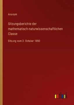 portada Sitzungsberichte der mathematisch-naturwissenschaftlichen Classe: Sitzung vom 3. October 1850 (in German)