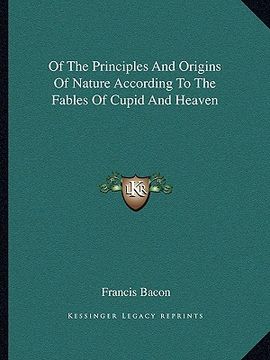 portada of the principles and origins of nature according to the fables of cupid and heaven (in English)
