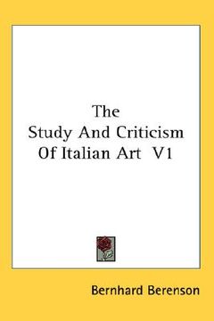 portada the study and criticism of italian art v1 (en Inglés)