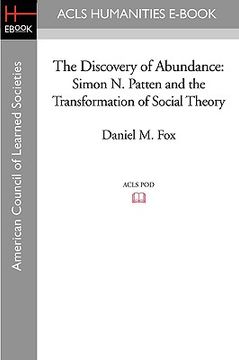 portada the discovery of abundance: simon n. patten and the transformation of social theory (en Inglés)