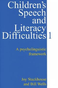 portada children's speech and literacy difficulties: a psycholinguistic framework (en Inglés)