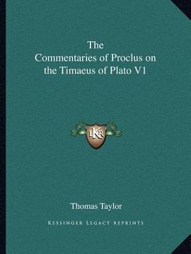 portada the commentaries of proclus on the timaeus of plato v1