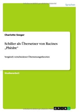 portada Schiller als Übersetzer von Racines „Phèdre" (German Edition)