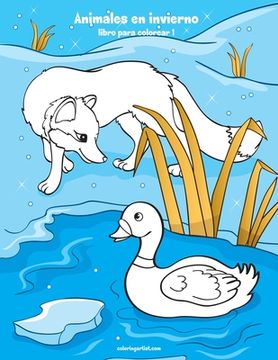 portada Animales en invierno libro para colorear 1
