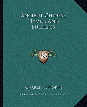 portada ancient chinese hymns and eulogies (en Inglés)