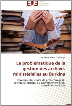 portada La Problematique de La Gestion Des Archives Ministerielles Au Burkina