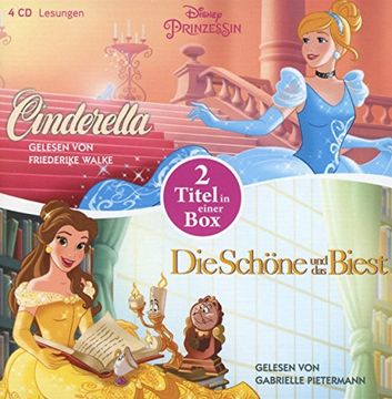 portada Disney Prinzessin: Die Schöne und das Biest - Cinderella: 2 Titel in Einer box (Disney Prinzessinnen, Band 2) (en Alemán)