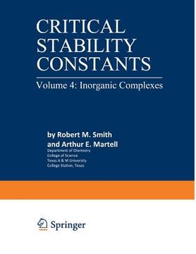 portada Critical Stability Constants: Inorganic Complexes (en Inglés)