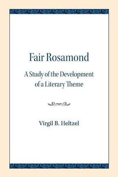 portada Fair Rosamond: A Study of the Development of a Literary Theme (in English)
