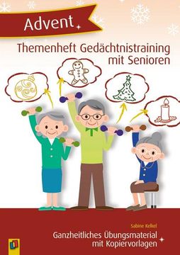 portada Themenheft Gedächtnistraining mit Senioren: Advent Ganzheitliches Übungsmaterial mit Kopiervorlagen (in German)