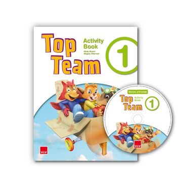 portada Top Team 1 Activity Book + cd Stories and Songs Primero de Primaria (Paperback)