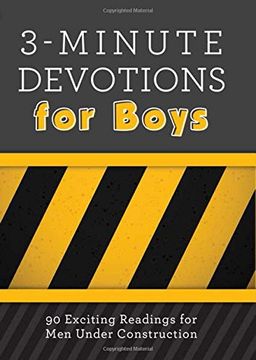 portada 3-Minute Devotions for Boys: 90 Exciting Readings for Men Under Construction (en Inglés)