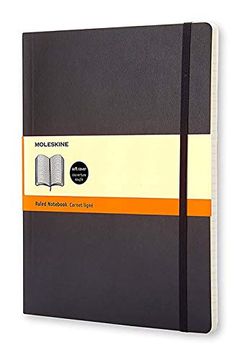 portada Moleskine Cuaderno Clásico con Hojas Rayadas, Tapa Blanda y Cierre Elástico, Color Negro, Tamaño Extra Grande 19 x 25 cm, 192 Hojas (in English)