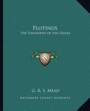 portada plotinus: the theosophy of the greeks (en Inglés)