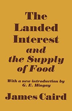 portada Landed Interest and the Supply of Food (en Inglés)