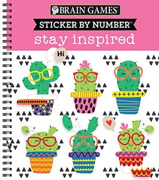portada Sticker by Number Stay Inspired (Brain Games - Sticker by Number) (en Inglés)