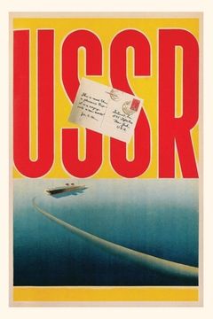 portada Vintage Journal USSR Poster with Ship and Letter