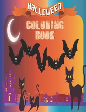 portada Halloween Coloring Book: Cute Halloween Book for Kids, 3-5 yr olds