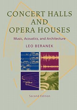 portada concert halls and opera houses: music, acoustics, and architecture (en Inglés)