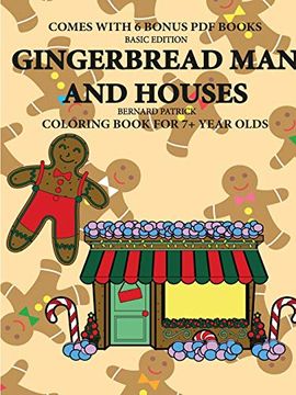 portada Coloring Book for 7+ Year Olds (Gingerbread man and Houses) (en Inglés)