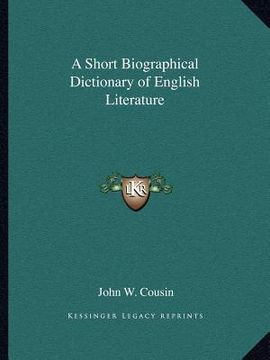 portada a short biographical dictionary of english literature (en Inglés)