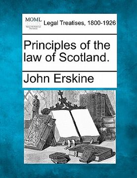 portada principles of the law of scotland. (in English)