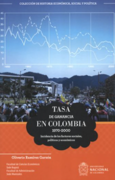 portada Tasa de Ganancia en Colombia 1970 - 2000
