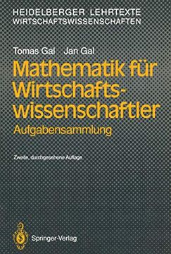 portada Mathematik für Wirtschaftswissenschaftler: Aufgabensammlung (in German)