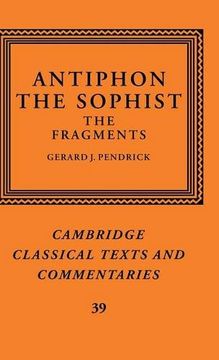 portada Antiphon the Sophist Hardback: The Fragments (Cambridge Classical Texts and Commentaries) (en Inglés)