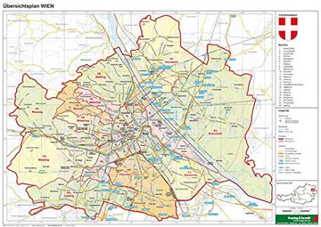 portada Wien Politisch - a3, Planokarte 1: 85. 000