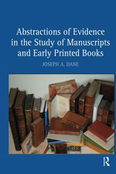 portada Abstractions of Evidence in the Study of Manuscripts and Early Printed Books (en Inglés)