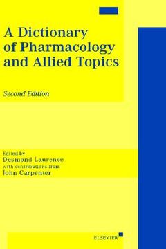 portada a dictionary of pharmacology and allied topics (en Inglés)
