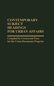 portada Contemporary Subject Headings for Urban Affairs 