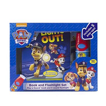 portada Nickelodeon paw Patrol Chase, Marshall, Skye and More! - Light the Way! Pop-Up Board Book and Sound Flashlight toy set - pi Kids (Play-A-Sound) (en Inglés)