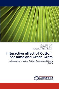 portada interactive effect of cotton, seasame and green gram (en Inglés)