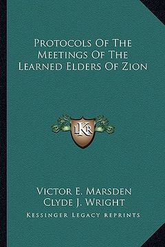 portada protocols of the meetings of the learned elders of zion (in English)