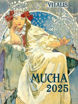 portada Alfons Mucha 2025: Minikalender (en Inglés)