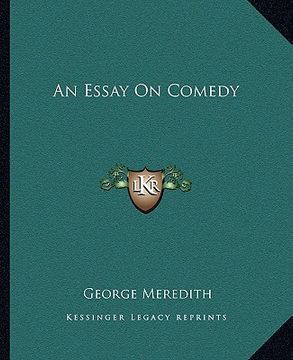 portada an essay on comedy (in English)