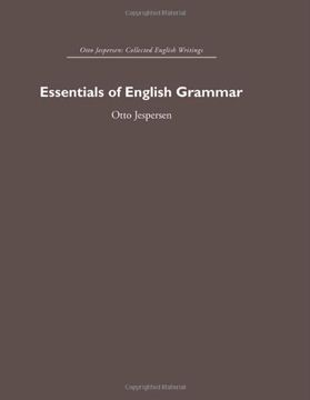 portada Essentials of English Grammar (Otto Jespersen)