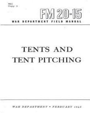 portada FM 20-15 Tents and Tent Pitching, by War Department, United States