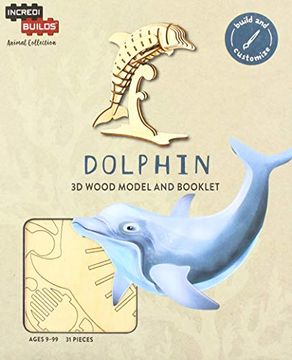 portada Delfin Animal Collection: Libro y Modelo Para Armar en Madera (en Inglés)