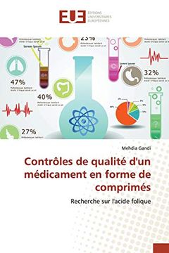 portada Contrôles de Qualité D`Un Médicament en Forme de Comprimés: Recherche sur L`Acide Folique (en Francés)