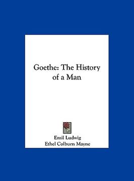 portada goethe: the history of a man (in English)