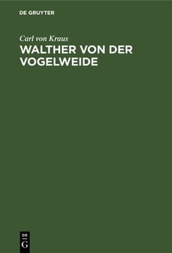 portada Walther von der Vogelweide: Untersuchungen (en Alemán)