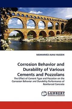 portada corrosion behavior and durability of various cements and pozzolans (en Inglés)