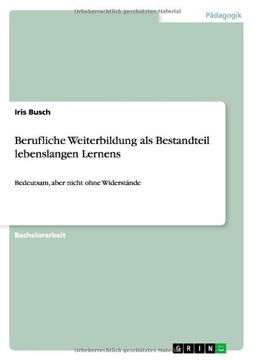portada Berufliche Weiterbildung als Bestandteil lebenslangen Lernens (German Edition)