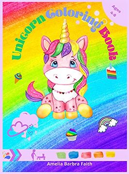 portada Unicorn Coloring Book: Great Coloring & Activity Book With Cute Unicorn for Kids Ages 4-8 