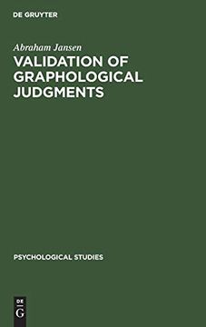portada Validation of Graphological Judgments (en Alemán)
